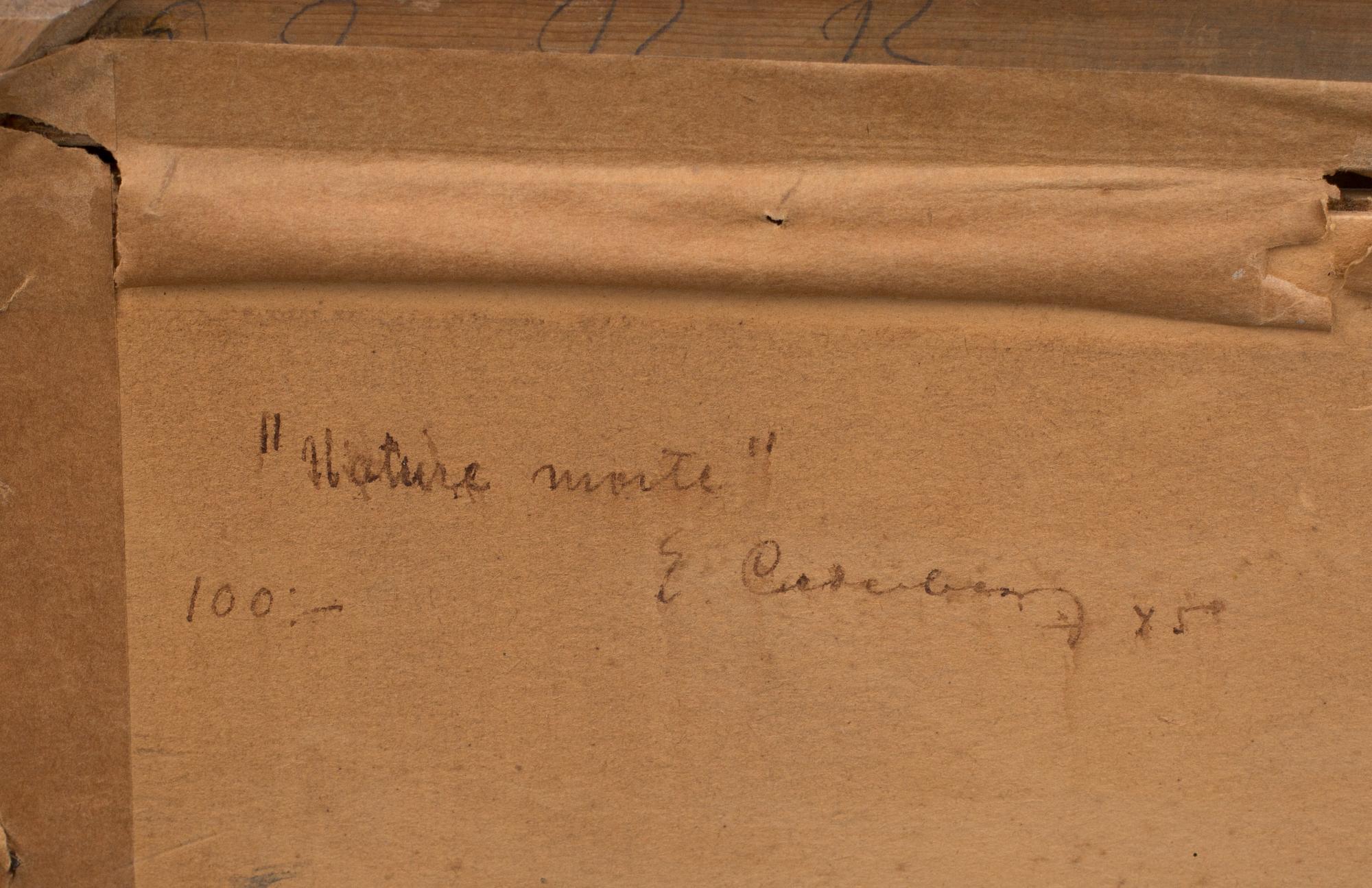 ERIC CEDERBERG, oljemålning på pannå, signerad, a tergo daterad -45.