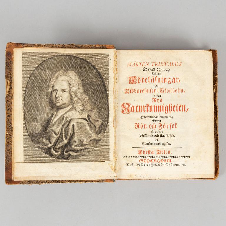 Föreläsningar på Riddarhuset om ”nya naturkunnigheten”, 1735-36 (2 vol).