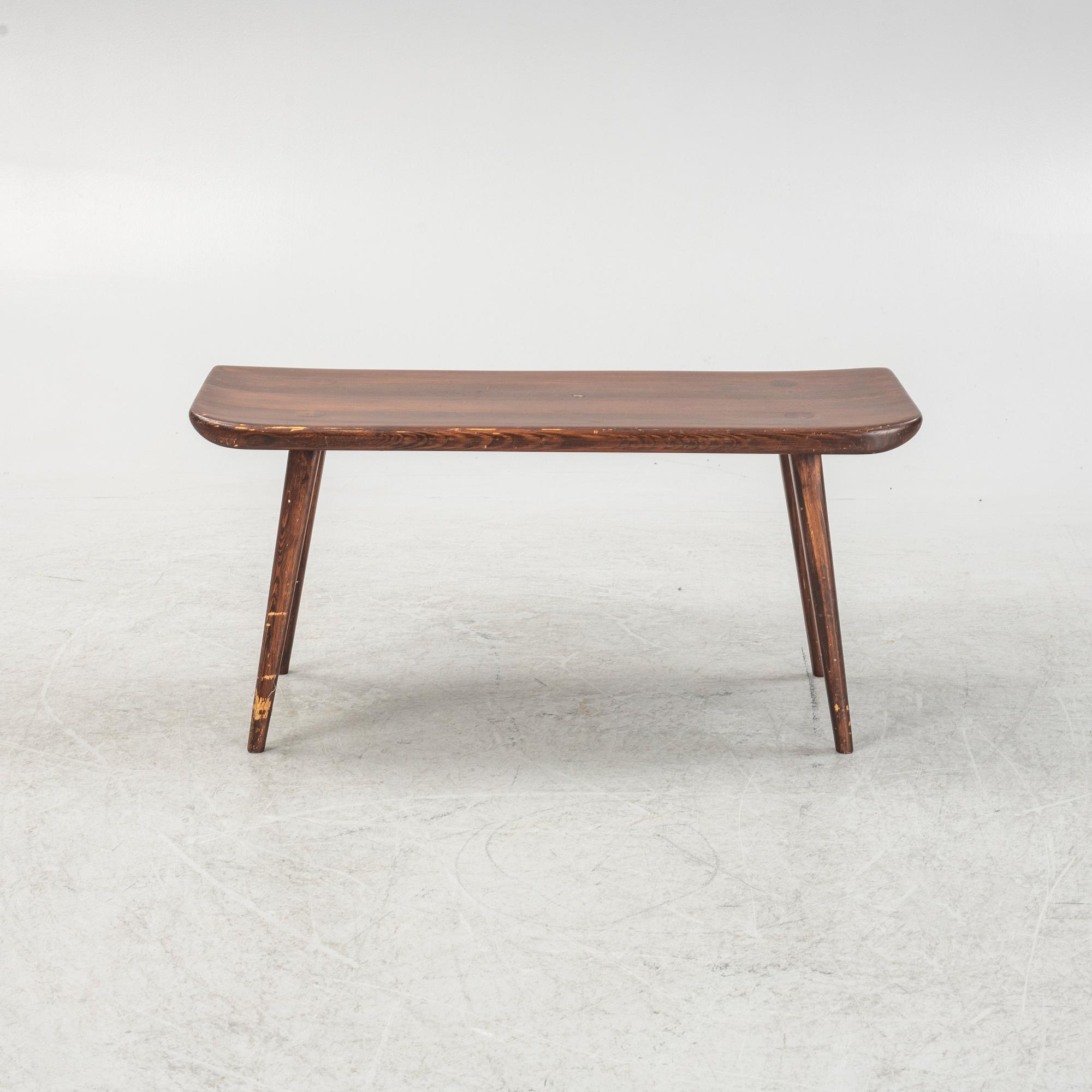 Carl Malmsten, a 'Visingsö' stool, Svensk Fur, mid 20th Century.