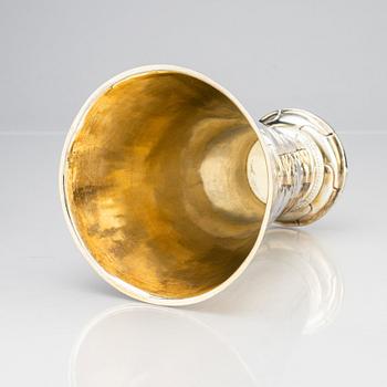 A Swedish 18th century parcel-gilt silver beaker, mark of Anders Dunderberg, Gävle 1795.