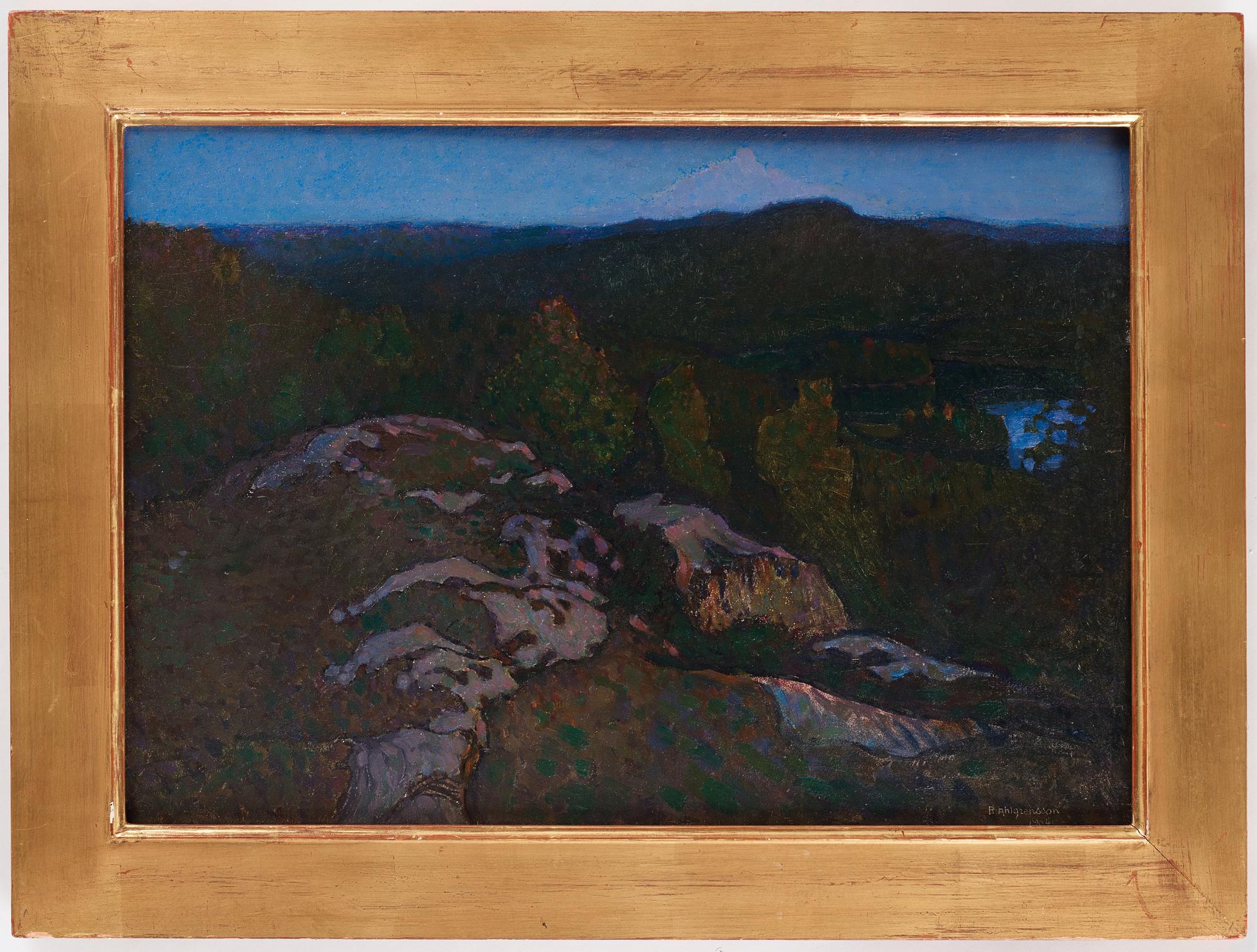 Björn Ahlgrensson, "Landskap från Racksta" (Landscape from Racksta).