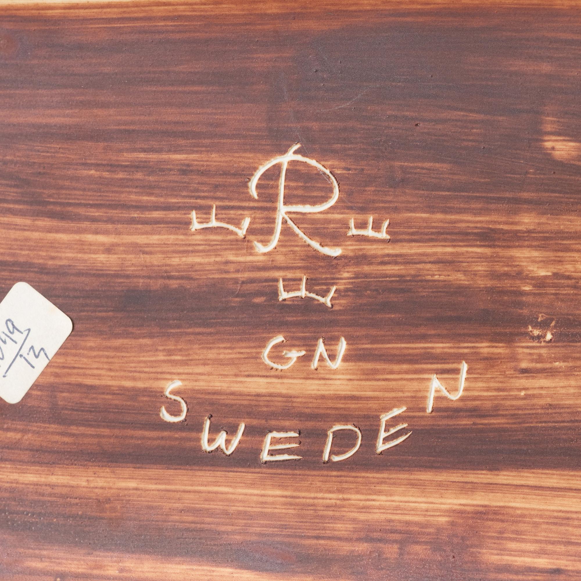 Gunnar Nylund, skulptur, "Androcles och lejonet", Rörstrand 1950-tal.