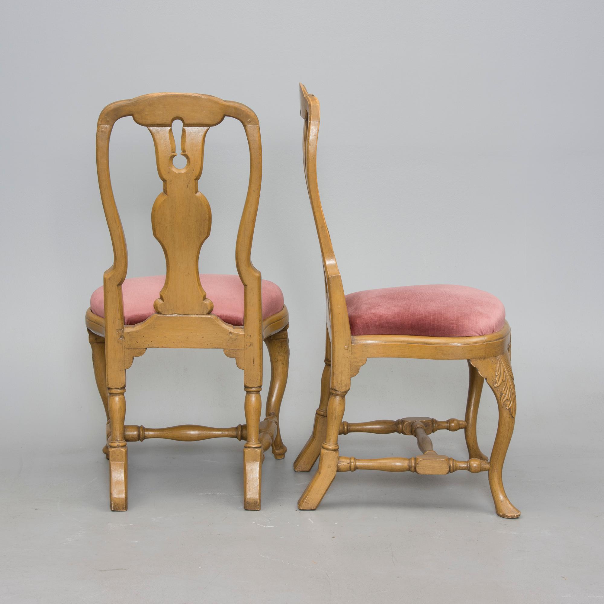 STOL, rokoko, 1700-tal och STOL, rokokostil, 1900-tal.
