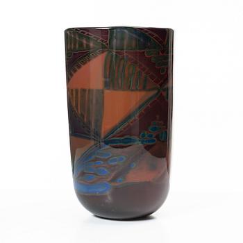Eva Englund, vase, graal, Orrefors 1990.