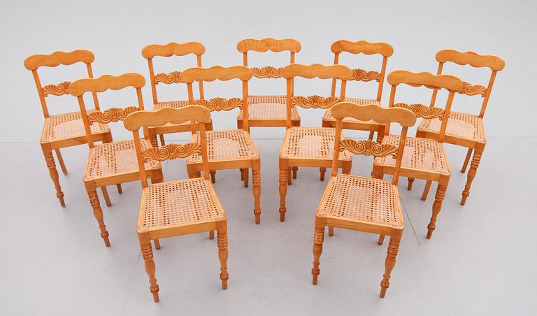 STOLAR, 11 st, Biedermeier, 1800-talets andra hälft.