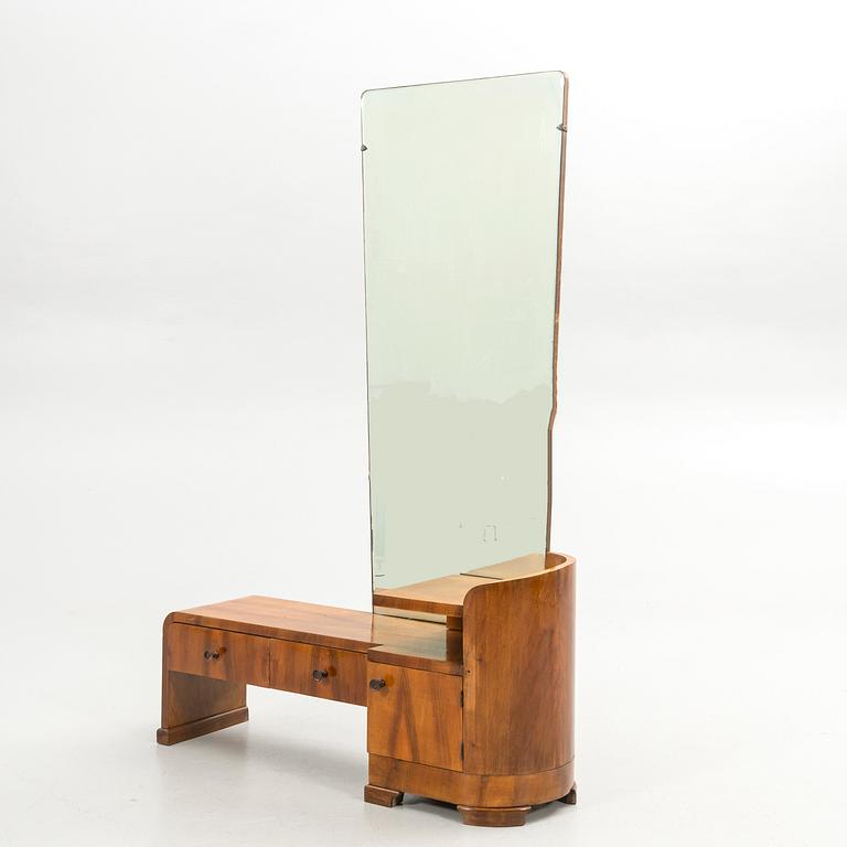 Console table with mirror, first half of the 20th century.