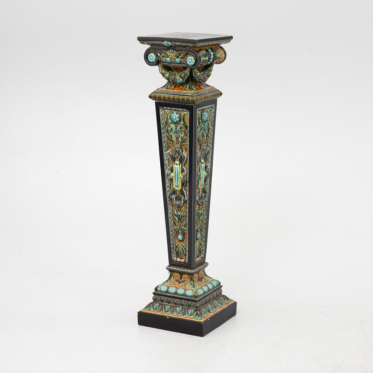 A ceramic pedestal, Rörstrand, circa 1900.