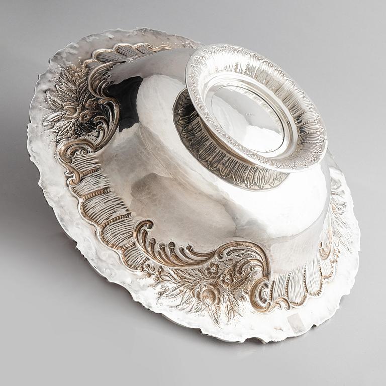 Lale Silverware & Co Ltd, praktskål, sterling silver, Istanbul, Turkiet 1900-tal. Nyrokoko.