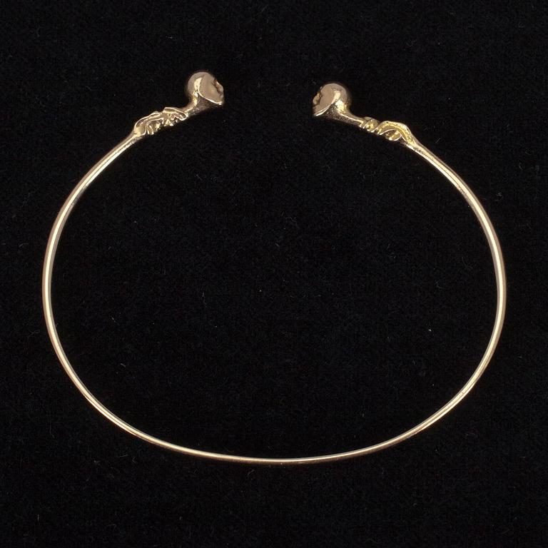 ARMRING, guld 14K, Björn Weckström, Lapponia 1978.