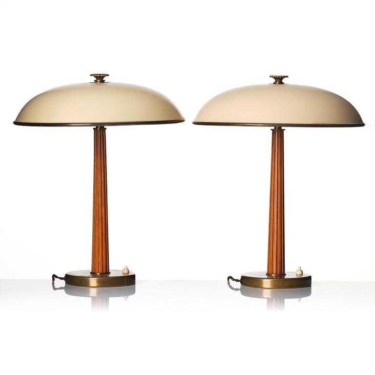 Erik Tidstrand, a pair of table lamps model "29595", Nordiska Kompaniet, Sweden 1930s.