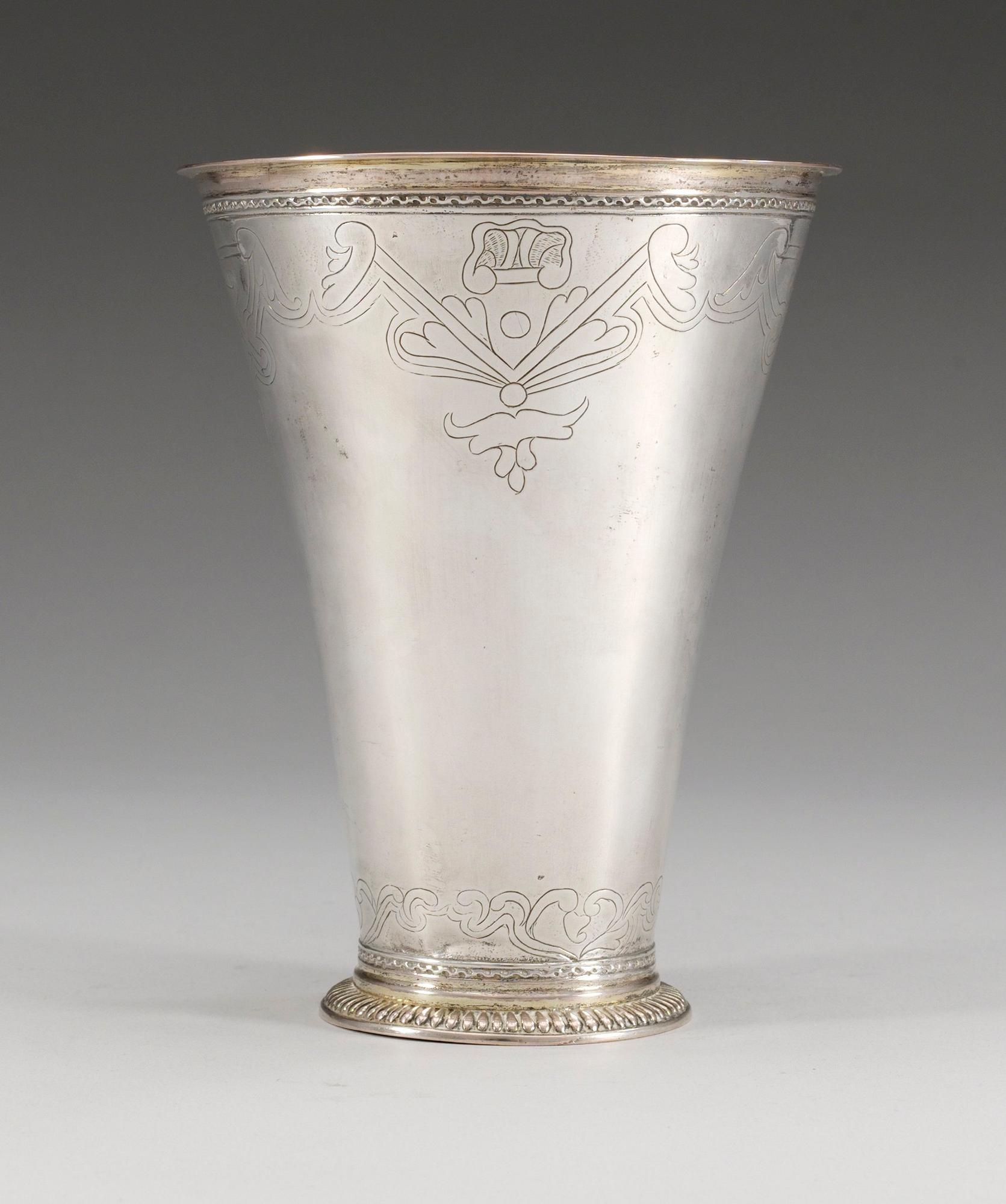 BÄGARE, silver. Bengt Collin, Uppsala 1723.