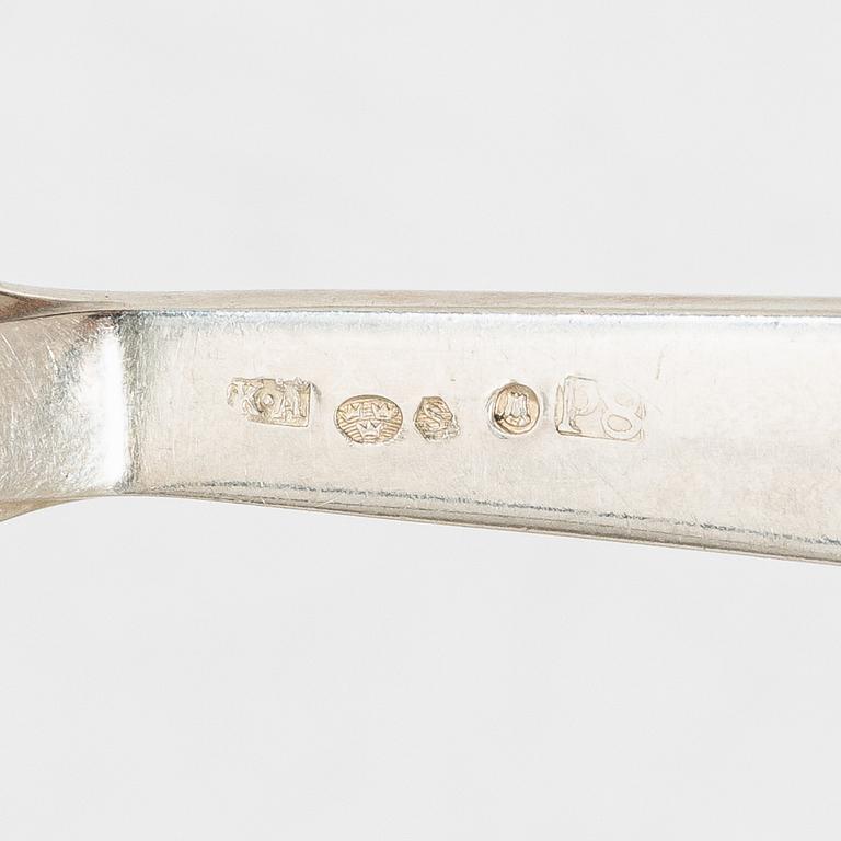 Bestickuppsättning, 86 delar, silver, stämplar K Anderson, Stockholm, bl a 1953.