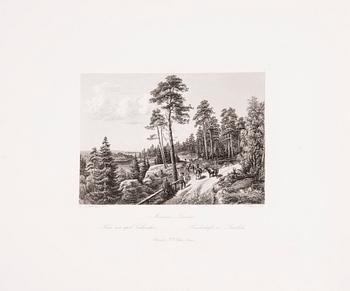 GRAVYYREJÄ, noin 25 kpl, teräspiirroksia, "En resa i Finland" A. Weger, 1870-luku.
