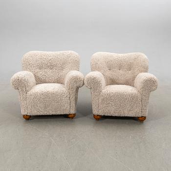 Armchairs, a pair, Swedish Modern, 1940s.