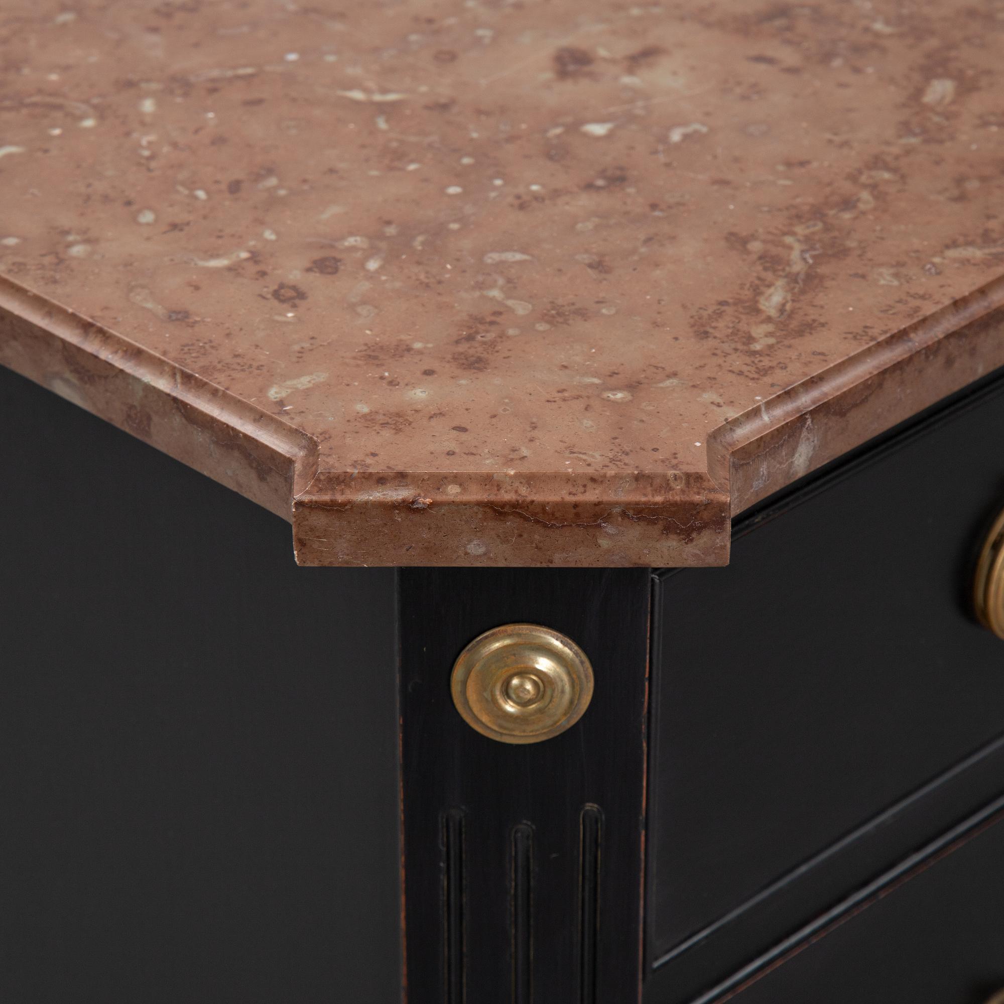 A gustavian style chest of drawers, second half of the 20th century.