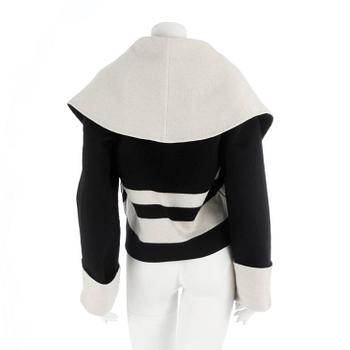 RALPH LAUREN collection, a black and white wool and cashmere jacket, size 6.