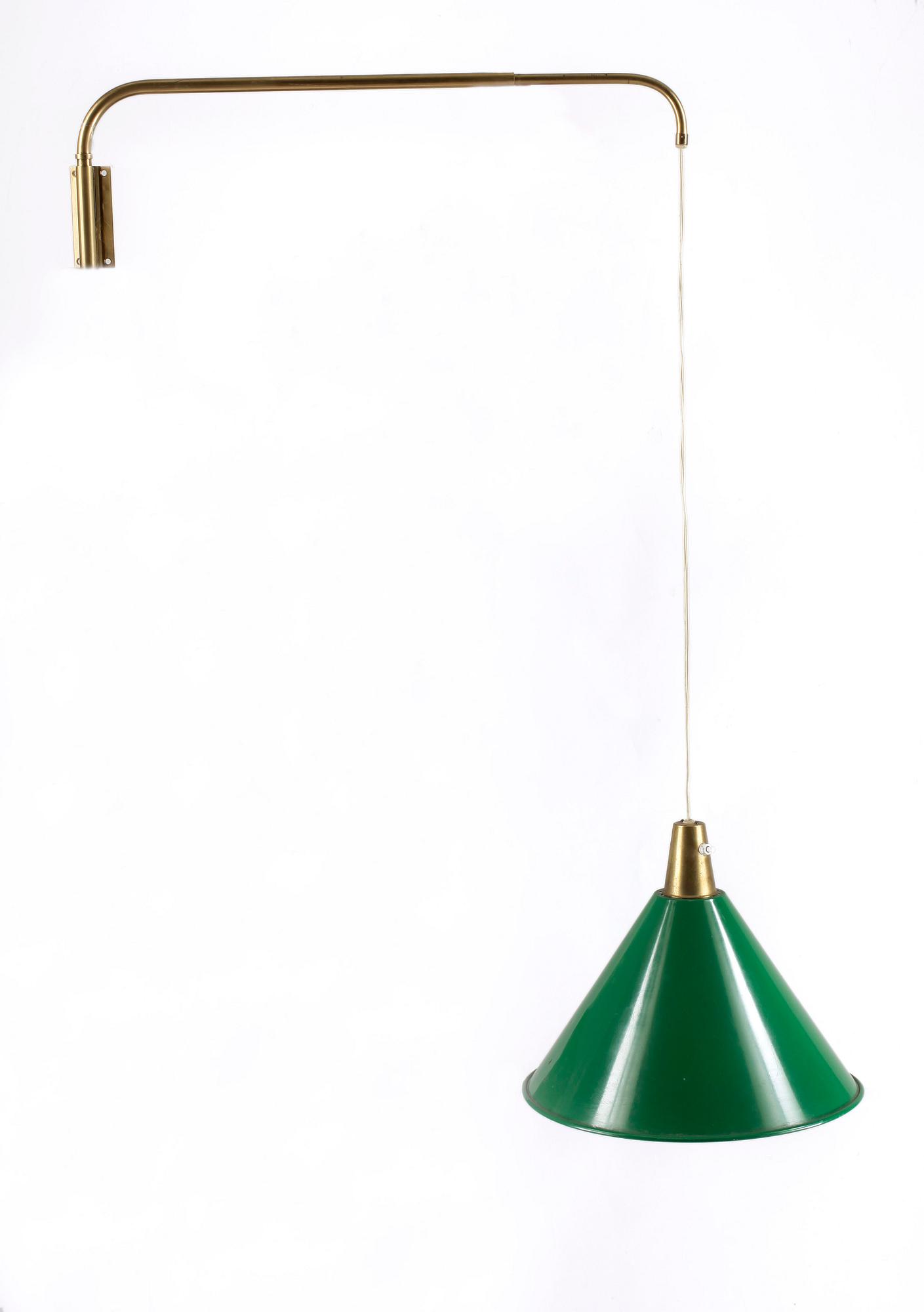 VÄGGLAMPA, ASEA, 1900-tal. H skärm ca 35.