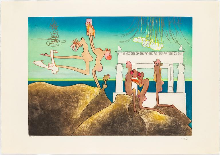 ROBERTO MATTA, MAPP med 10 färgetsningar, 1975, signerade 59/125.