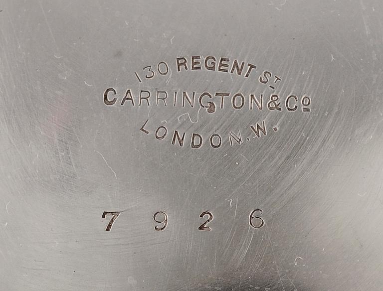 BÅLSKÅL, silver, Carrington & Co, 130 Regent St, London, 7926, Birmingham 1909. Vikt ca 1337 g.