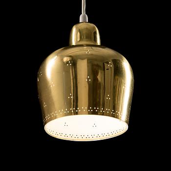 PAAVO TYNELL and/or ALVAR AALTO. A PENDANT LIGHT WITH WALL MOUNT. Designed for Taito Oy in the 1940s.