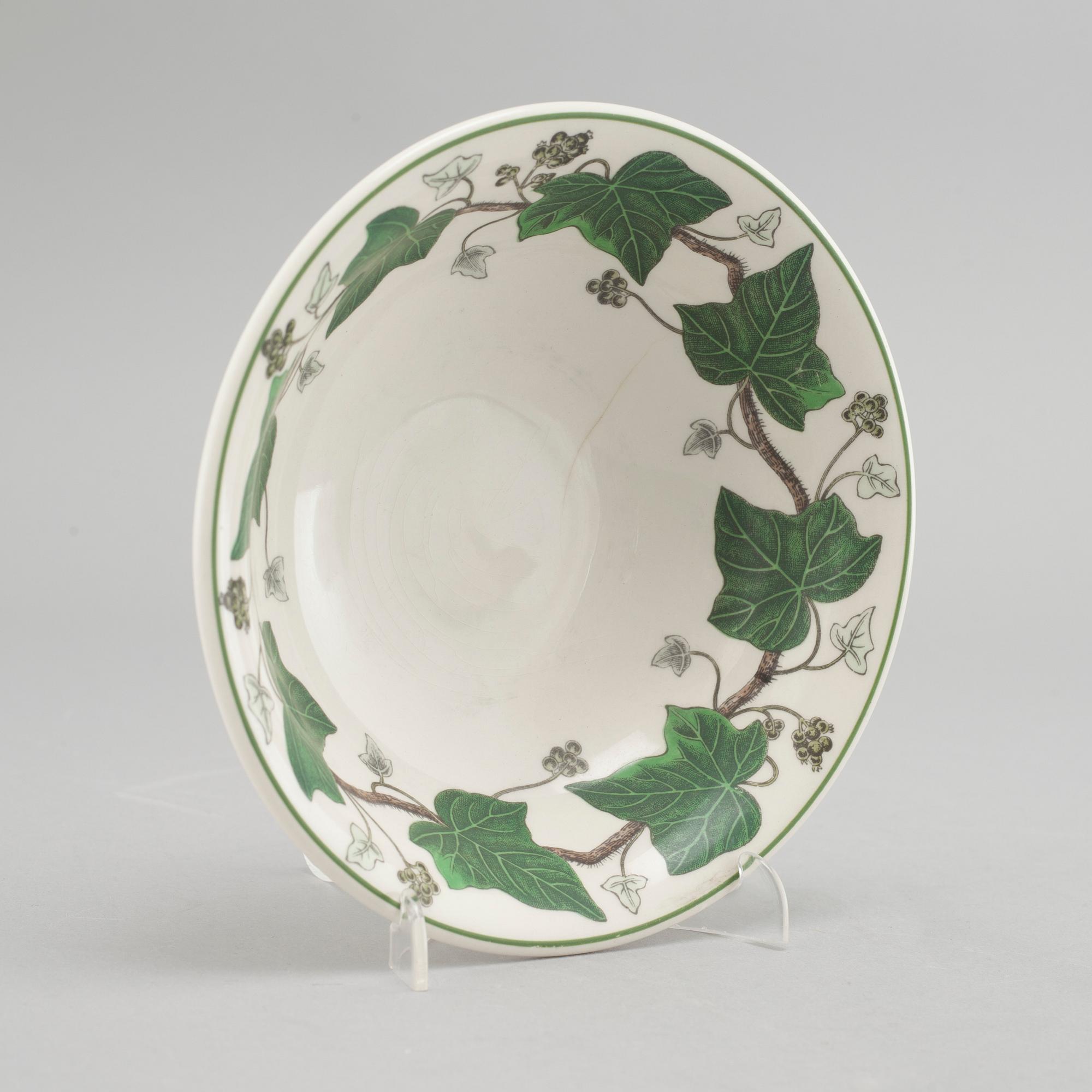 A coffee and dinner tableware set of 51 pcs, "Napoleon ivy" by Wedgewood, from the second half of the 20th century.