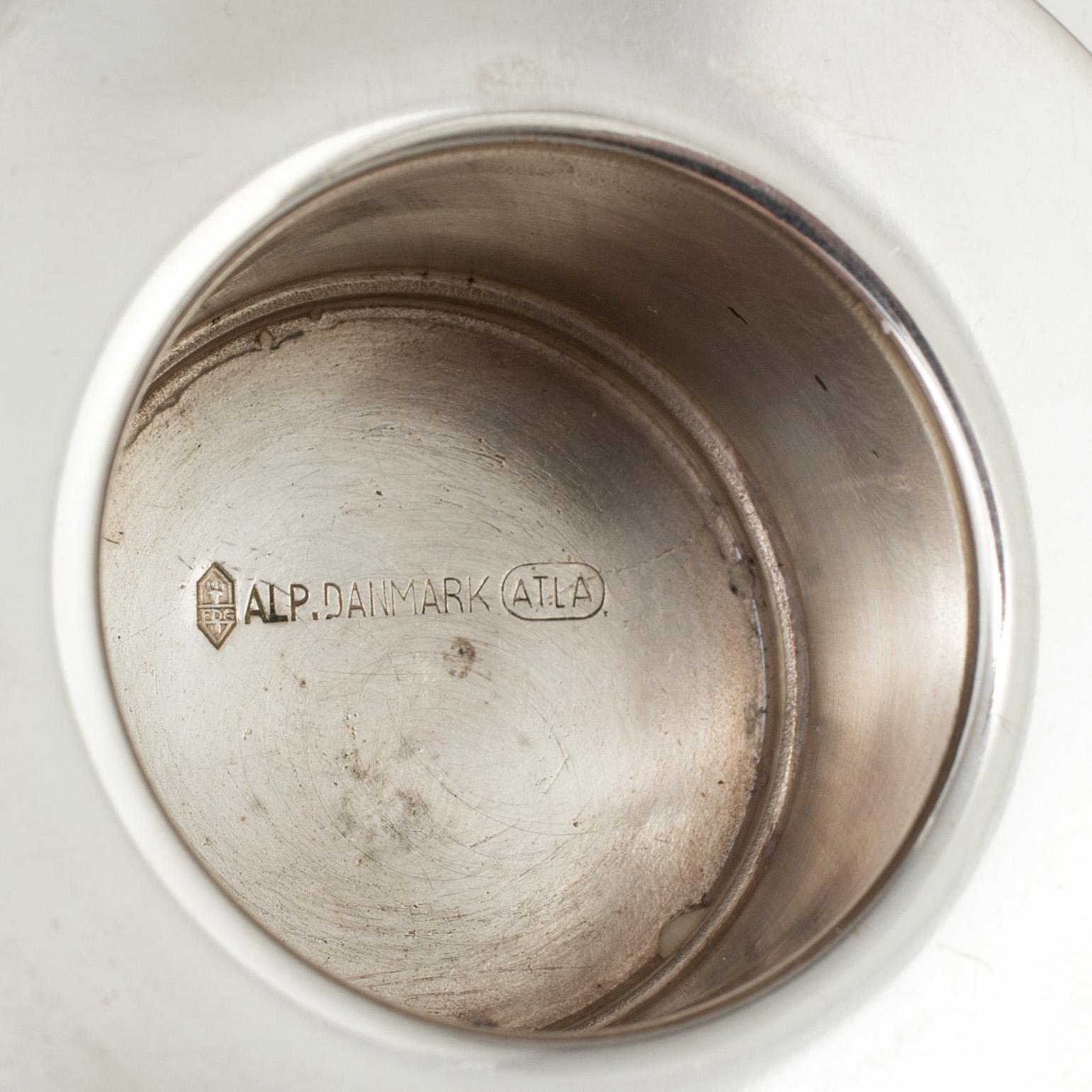 A pair of Danish EPNS ATLA candlesticks.