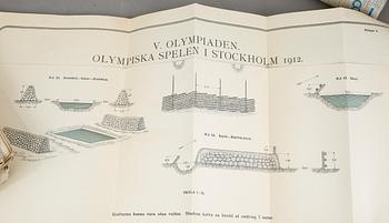 MEMORABILIA, 5 delar, Olympiska Spelen, 1912, 1936, 1952 mm.