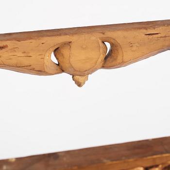 A Swedish rococo-style giltwood table, Stockholm, 19th century.