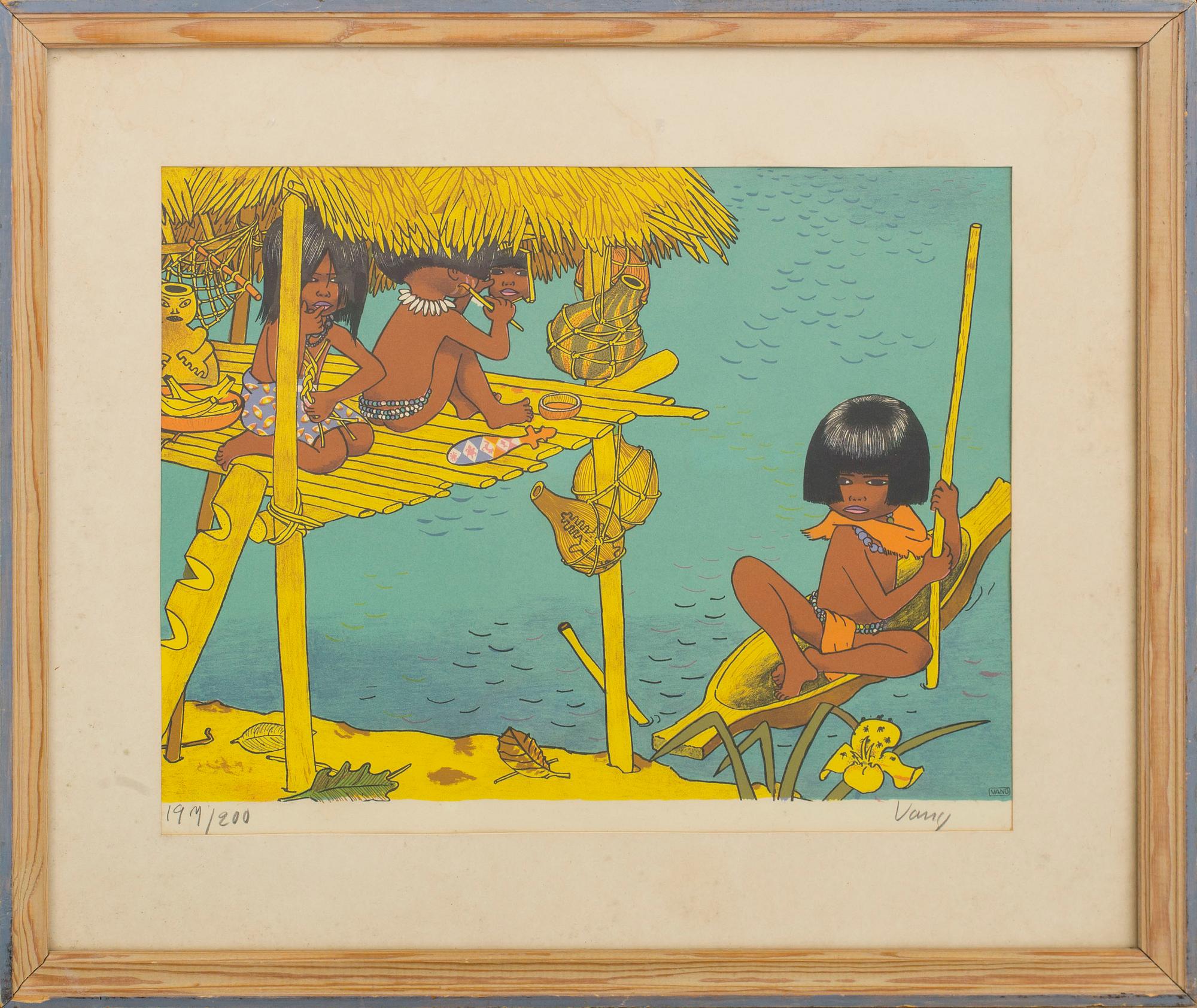 INGRID VANG NYMAN,  färglitografi signerad och numrerad 197/200.