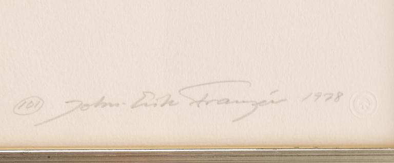 John-E Franzén, 4 lithographs from the suite “The White Cadillac”.