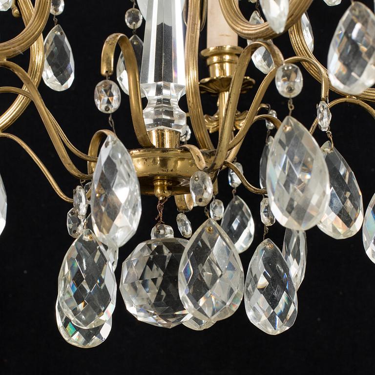 A Rococo style chandelier, 20th century.