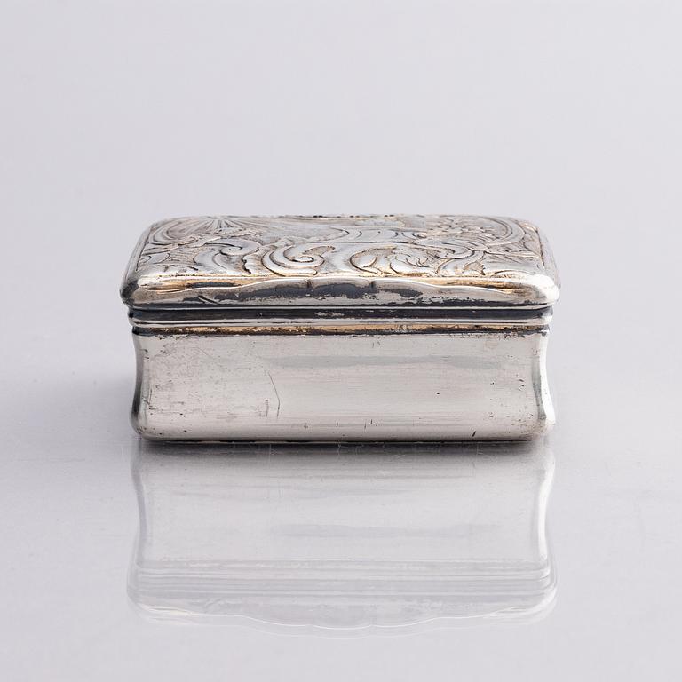 A Swedish Rococo silver snuff-box, mark of Andreas Öhrman, Stockholm 1762.