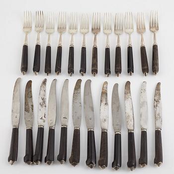 Cutlery set, 24 pieces, 18th-19th Century.