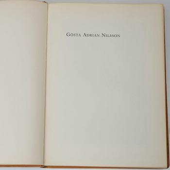 Gösta Adrian-Nilsson, book, "Gösta Adrian-Nilsson" by Nils Lindgren, with original drawing by GAN.