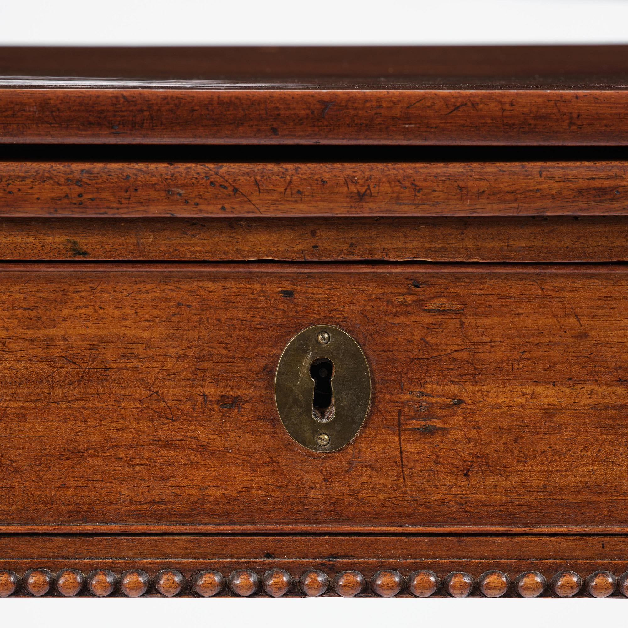 A late Gustavian mahogany cards table, Stockholm, late 18th century.
