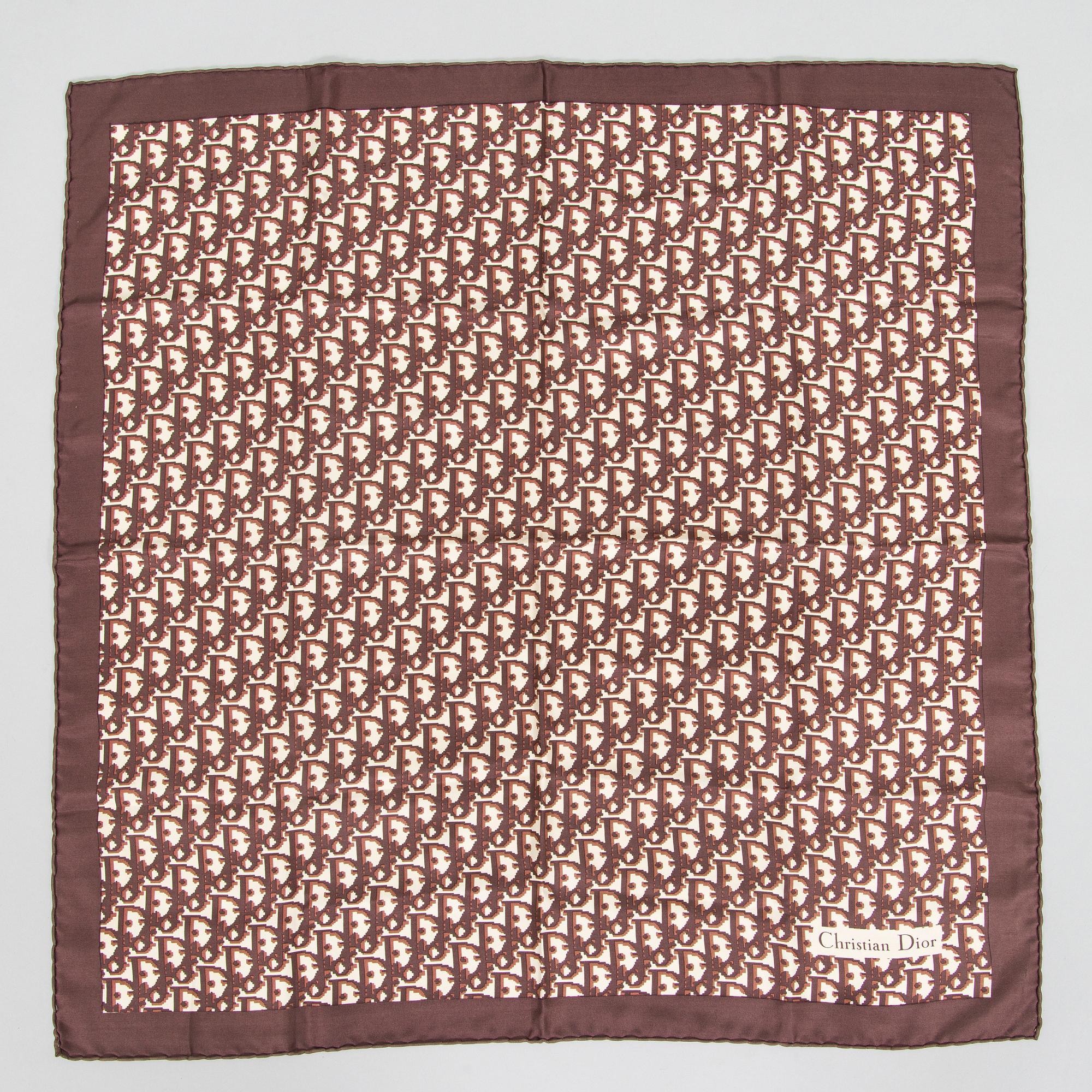 Christian Dior, two silk scarves.