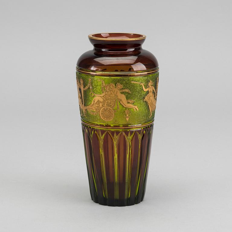 LEON LEDRU, a Cortège des Musiciens cameo glass vase for Val St Lambert around 1900-1910.