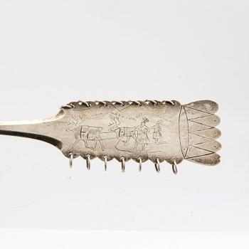 Erik Lindbäck, Nederkalix, Perssons Optician & Goldsmiths Shop, Haparanda, others, spoons 12, similar, sami work, silver.