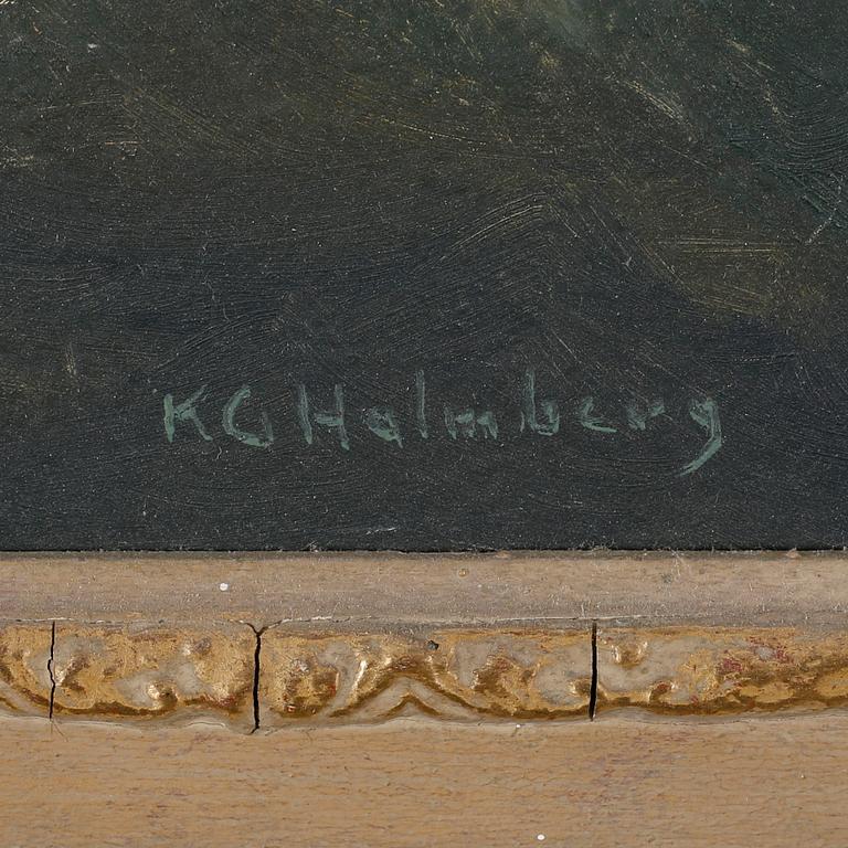 KARL GUSTAV HOLMBERG, oil on panel, signed.