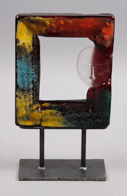 SKULPTUR, glas, Kjell Engman, Kosta Boda Atelier, sign.