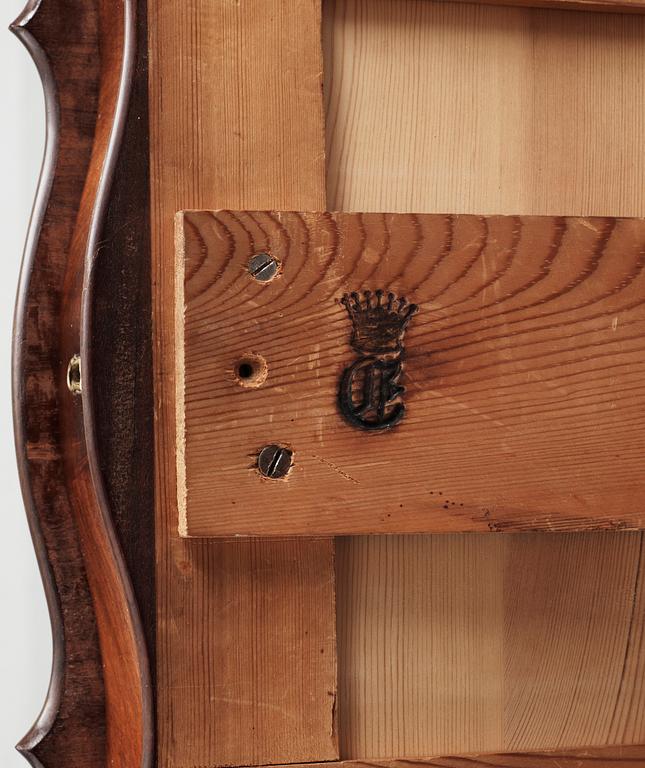 KUNGLIGA PELARBORD, ett par, senempire/nyrokoko, ägarmärkta Prinsessan Eugenie av Sverige, troligen 1840-tal.