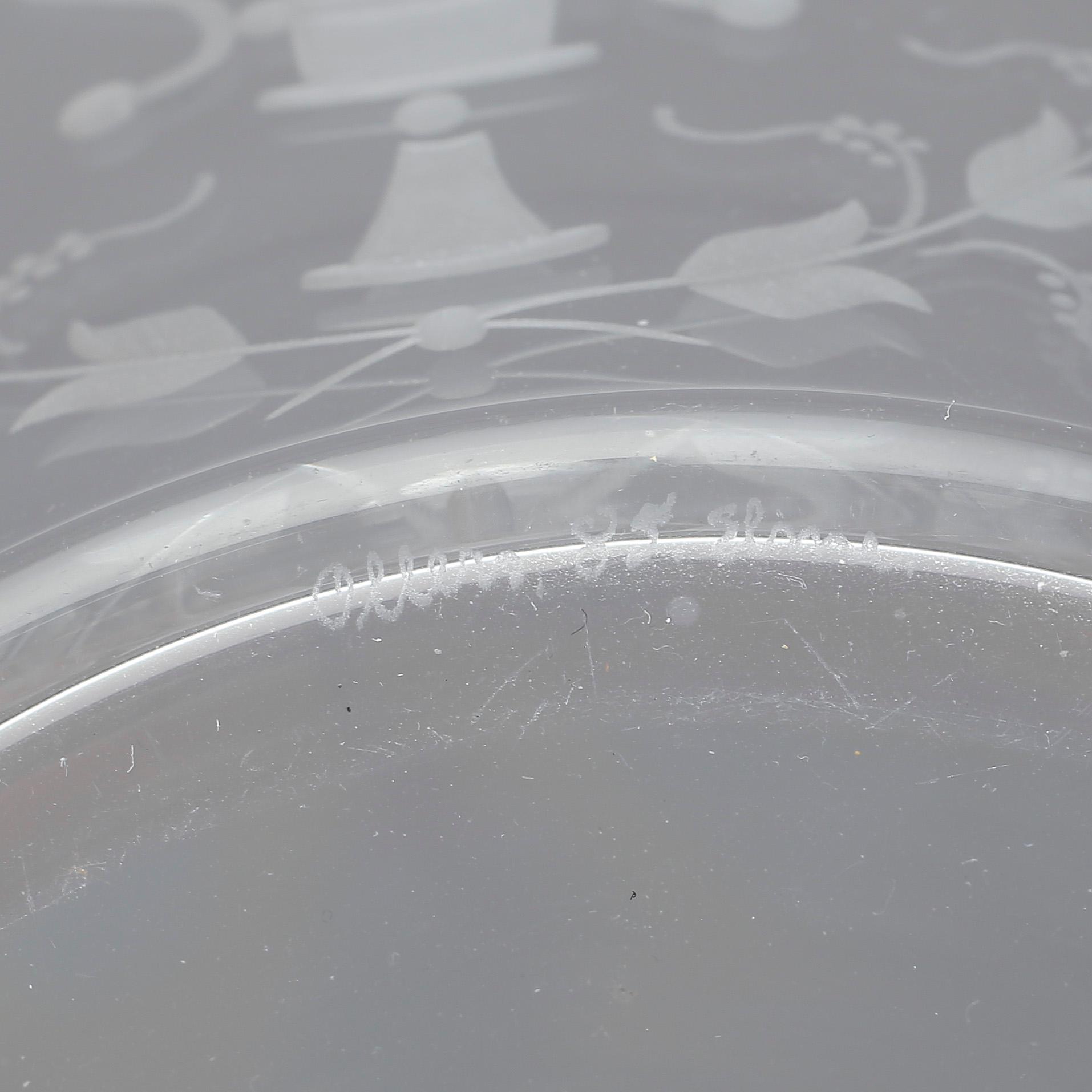 SKÅL med FAT, glas, Edvin Ollers, 1920-30-tal.