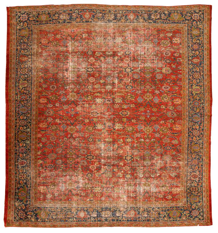 A carpet, antique Ziegler Mahal, ca 446 x 418 cm.