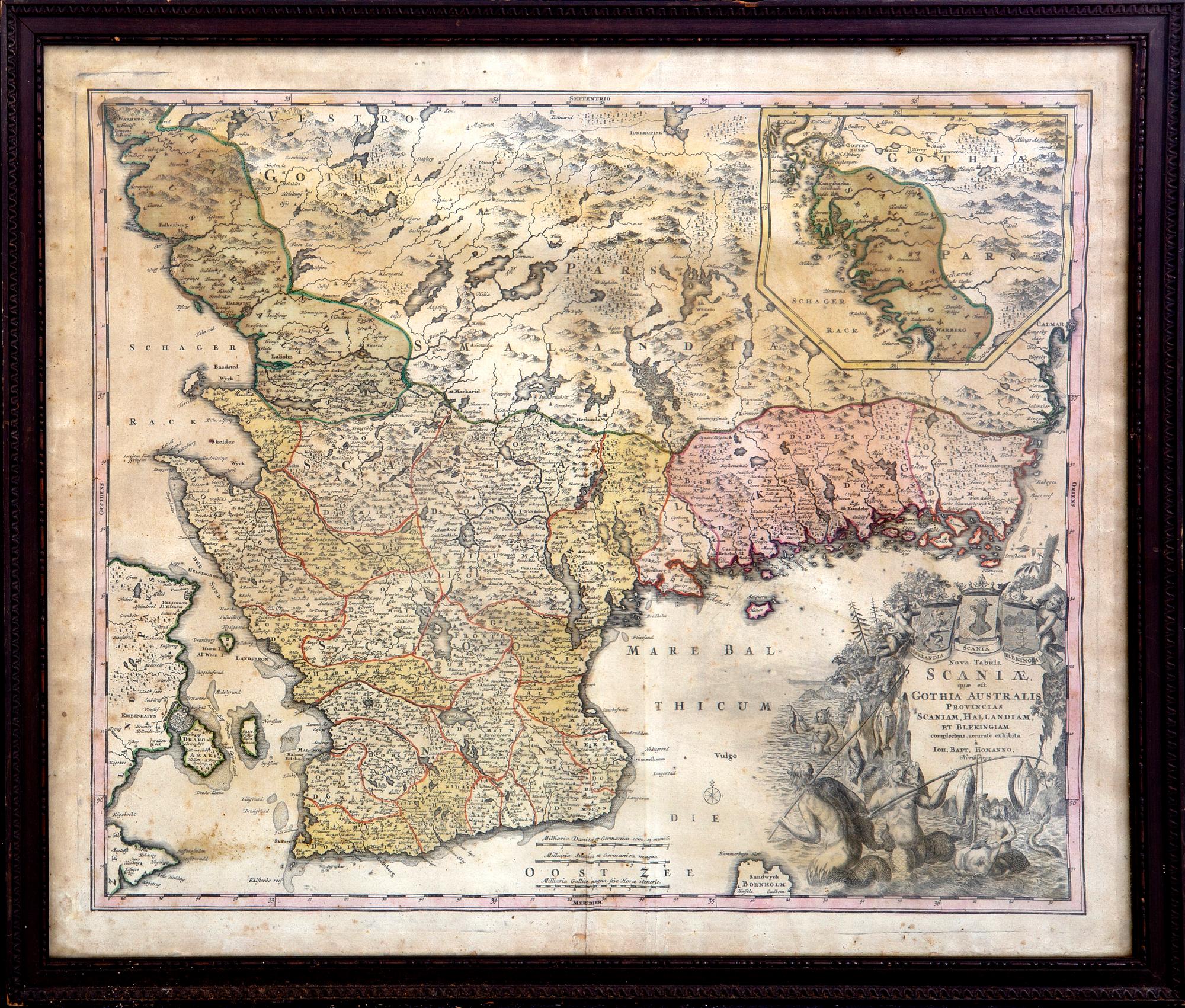 Johann Baptist Homann, karta ca 1720.