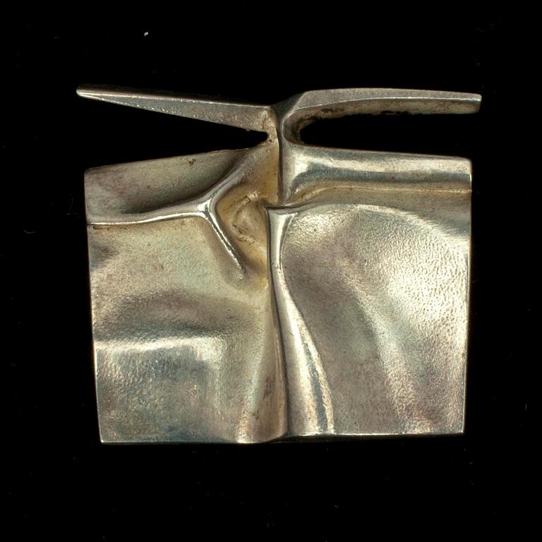 BJÖRN WECKSTRÖM, BROSCH / HÄNGE, "Skulptor" 925 silver. Lapponia 1973. Vikt 23 g.