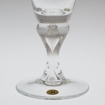 VINGLAS, 12 st, "Slottet", Tomas Harila Carlgren och Lars Sjöberg, Reijmyre Glasbruk.