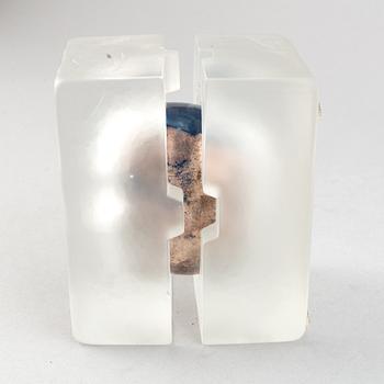 Bertil Vallien, two glass sculptures, Kosta Boda.