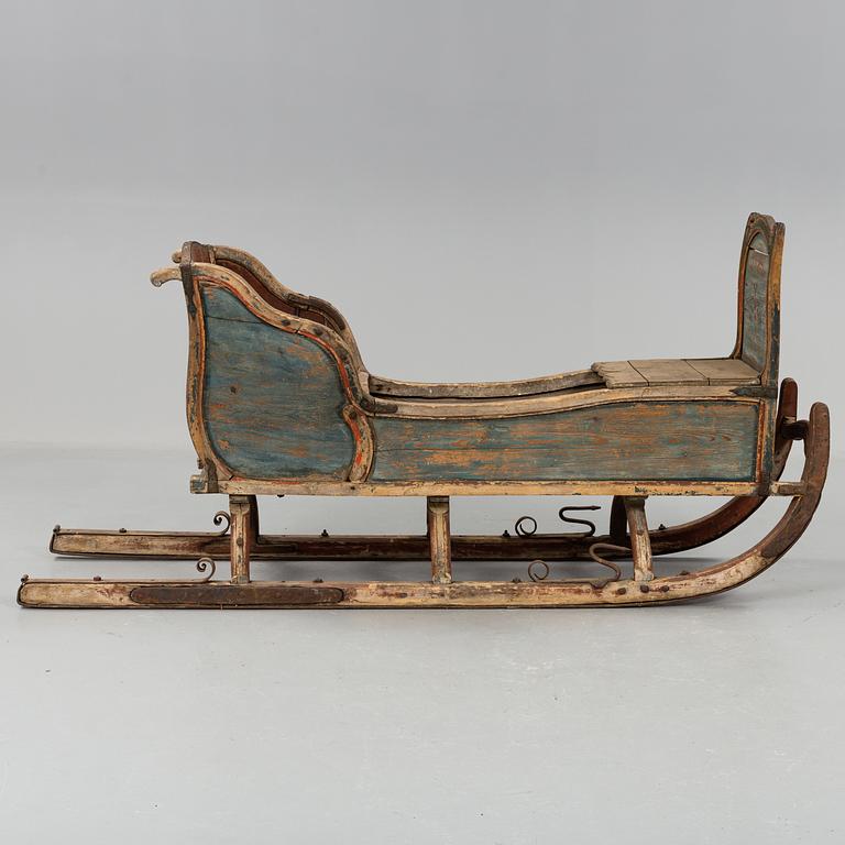 a folk art sleigh Forsa, Hälsingland 1785.