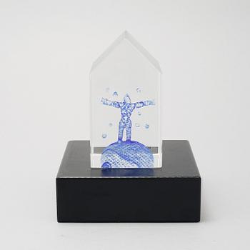 BERTIL VALLIEN, skulptur, glas, signerad, Kosta Boda, sent 1900-tal.