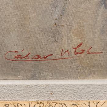 CÉSAR VILOT, olja på duk, signerad.